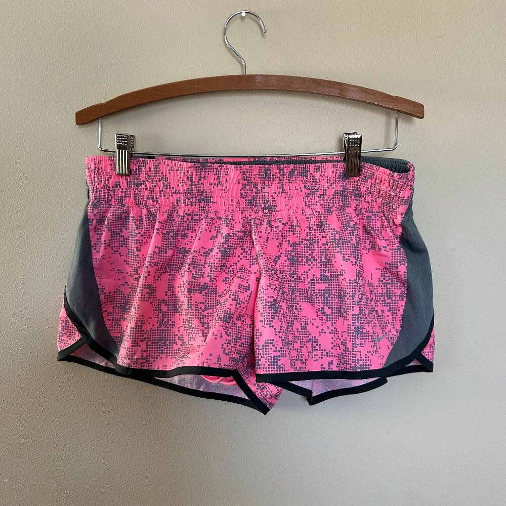 Nike Dri-Fit Women's Running Shorts Pink Lined Size Large